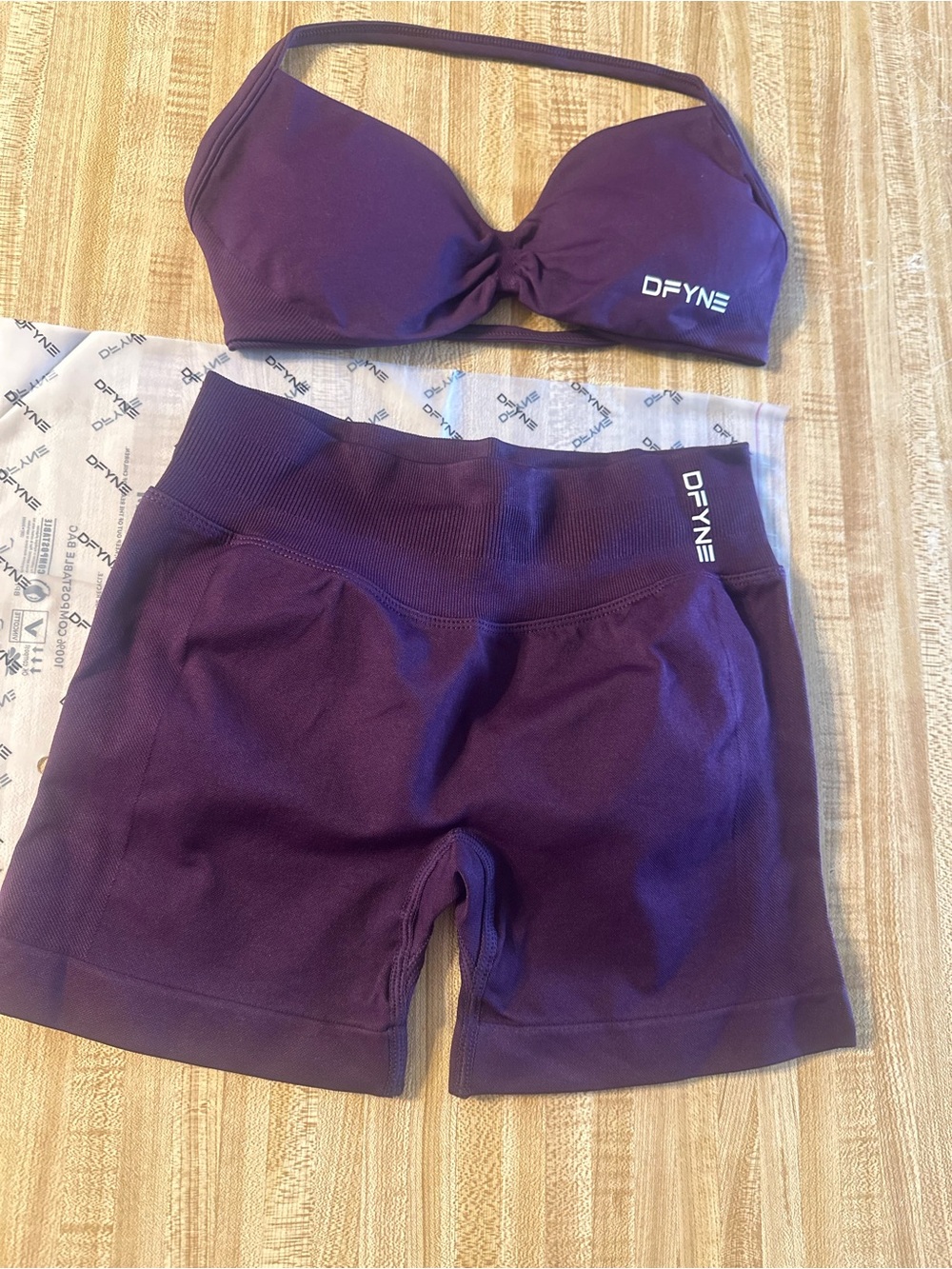 DFYNE Women's Purple Performance Shorts